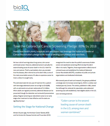 Take the Colorectal Cancer Screening Pledge: 80% by 2018