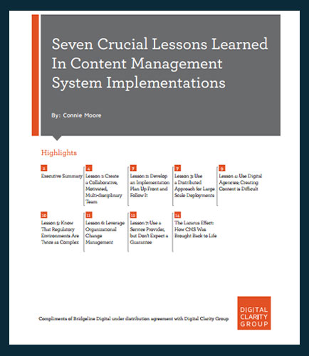7 Crucial Lessons Learned In Content Management System Implementations