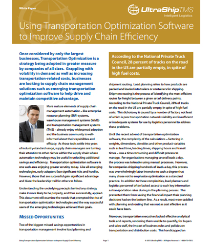 Using Transportation Optimization Software to Improve Supply Chain Efficiency
