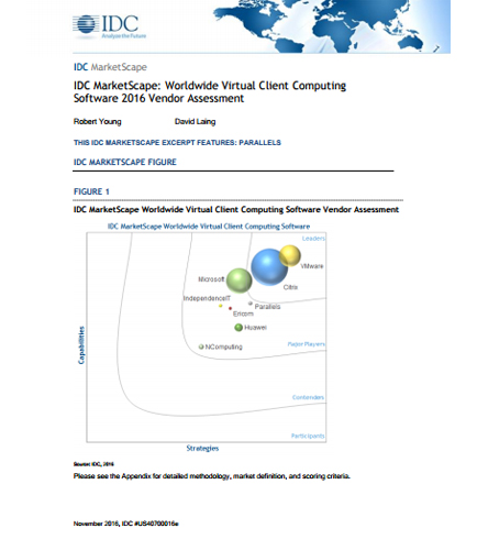 IDC MarketScape: Worldwide Virtual Client Computing Software 2016 Vendor Assessment