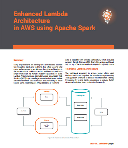Enhanced Lambda Architecture in AWS using Apache Spark