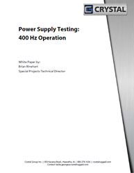 Power Supply Testing: 400 Hz Operation