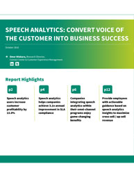 Speech Analytics: Convert Voice of The Customer Into Business Success